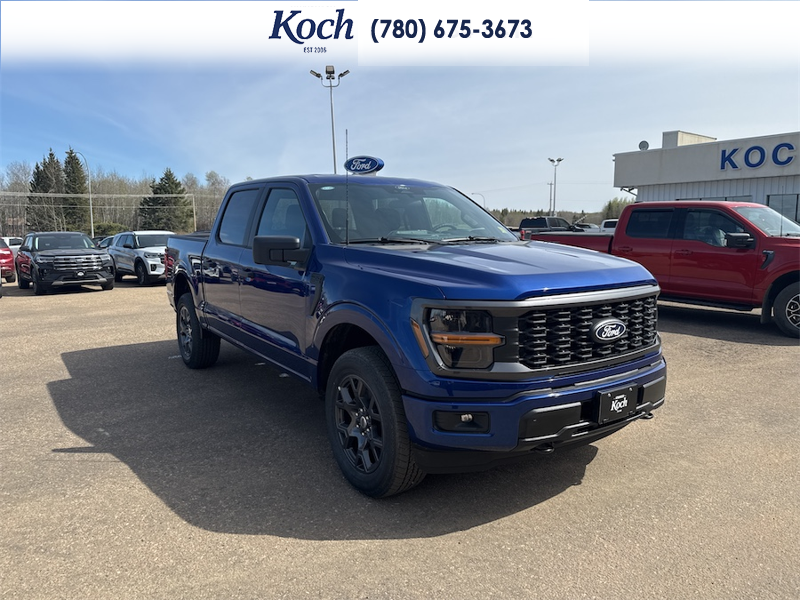 NEW 2026 Ford F-150 STX - Argon Blue Metallic Exterior / BLACK ONYX/BLUE PREM LEATHER SEATS Interior - $63,202 - Stock #A26161 - VIN 1FTEW2LP7TKD68368 - Photo 1
