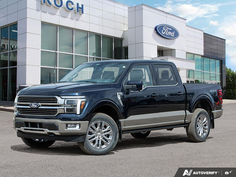 NEW 2026 Ford F-150 King Ranch - Antimatter Blue/marsh Grey Accent Exterior - $92,525 - Stock #E60587 - VIN 1FTFW6L84TFA45392