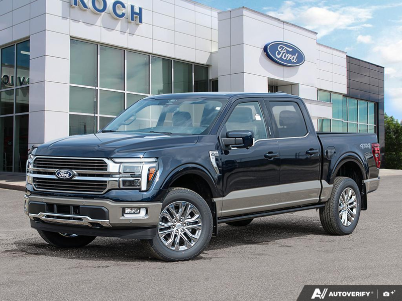 NEW 2026 Ford F-150 King Ranch - Antimatter Blue/marsh Grey Accent Exterior / JAVA, KING RANCH MULTICONTOUR LEATHER BUCKET SEATS Interior - $94,026 - Stock #E60916 - VIN 1FTFW6L84TFB50451 - Photo 1