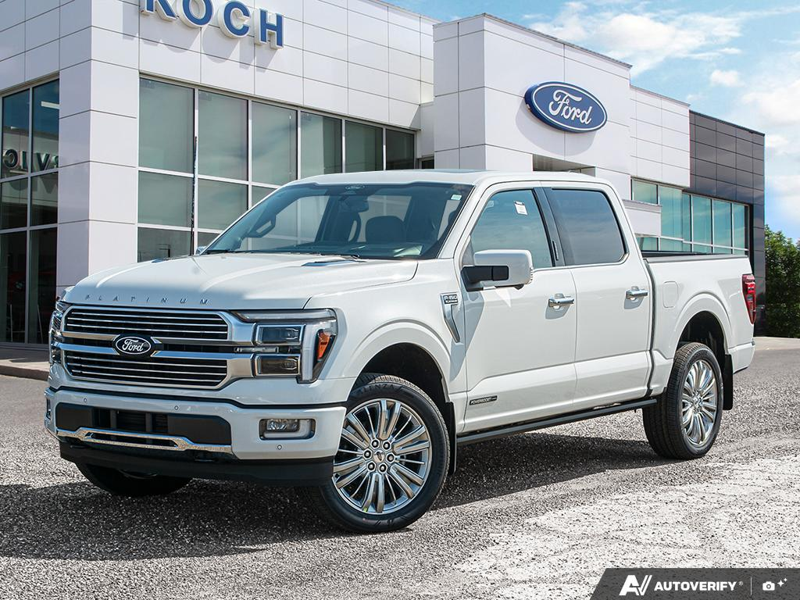 NEW 2026 Ford F-150 Platinum Plus - Star White Tri-coat Metallic Exterior / SMOKED TRUFFLE LTD LEATHER BUCKET SEATS Interior - $107,434 - Stock #E60939 - VIN 1FTFW7LD6TFB65438 - Photo 1