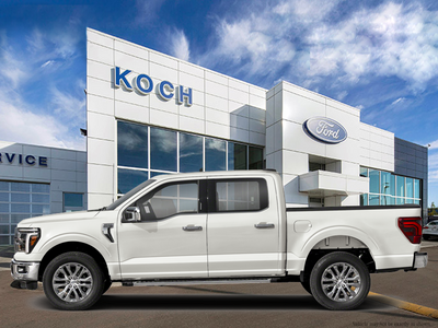 NEW 2026 Ford F-150 LARIAT - Star White Tri-Coat Exterior - $100,564 - Stock #E61044 - VIN 1FTFW5L50TFB69577