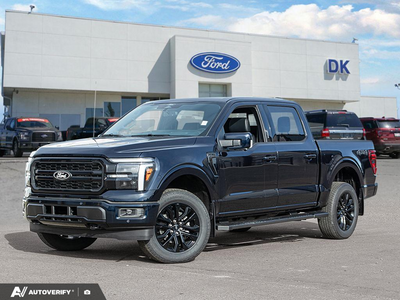 NEW 2026 Ford F-150 LARIAT - Antimatter Blue Metallic Exterior - $87,577 - Stock #D60792 - VIN 1FTFW5L5XTFB69182
