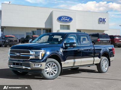 NEW 2026 Ford F-150 King Ranch - Antimatter Blue/marsh Grey Accent Exterior - $98,237 - Stock #D60821 - VIN 1FTFW6LD4TFC56458