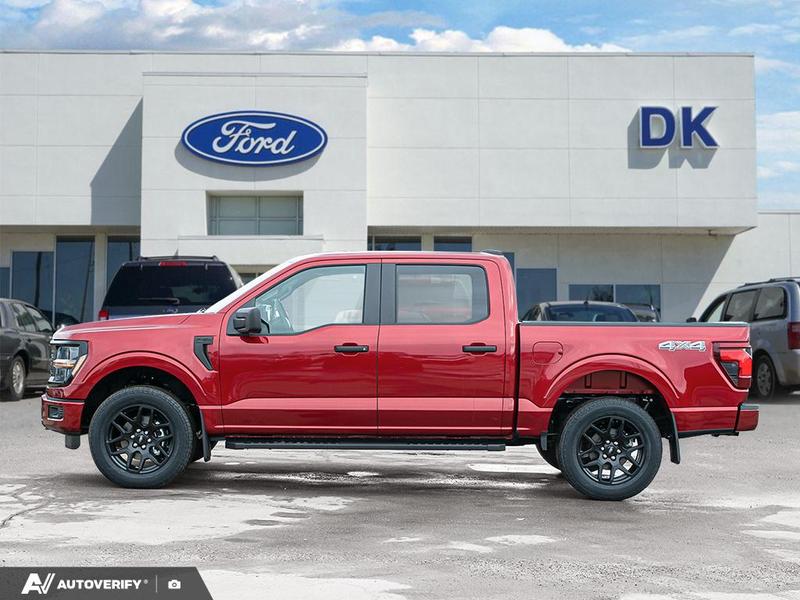 NEW 2026 Ford F-150 STX - Ruby Red Tri-coat Metallic Exterior / BLACK ONYX/BLUE PREM LEATHER SEATS Interior - $59,999 - Stock #D60325 - VIN 1FTEW2LP6TKD58575 - Photo 3