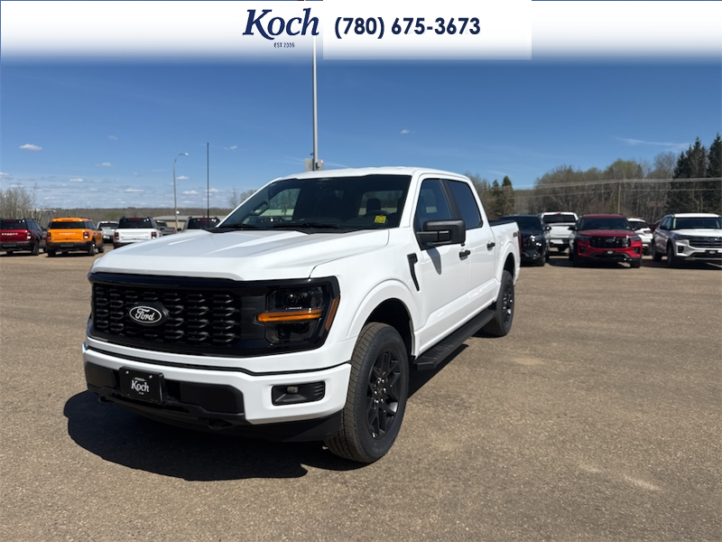 NEW 2026 Ford F-150 STX - Oxford White Exterior / BLACK ONYX/BLUE PREM LEATHER SEATS Interior - $64,780 - Stock #A26150 - VIN 1FTEW2LP5TKD67820 - Photo 4