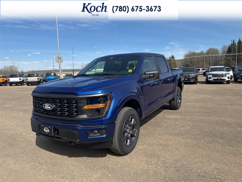 NEW 2026 Ford F-150 STX - Argon Blue Metallic Exterior / BLACK ONYX/BLUE PREM LEATHER SEATS Interior - $63,202 - Stock #A26161 - VIN 1FTEW2LP7TKD68368 - Photo 4