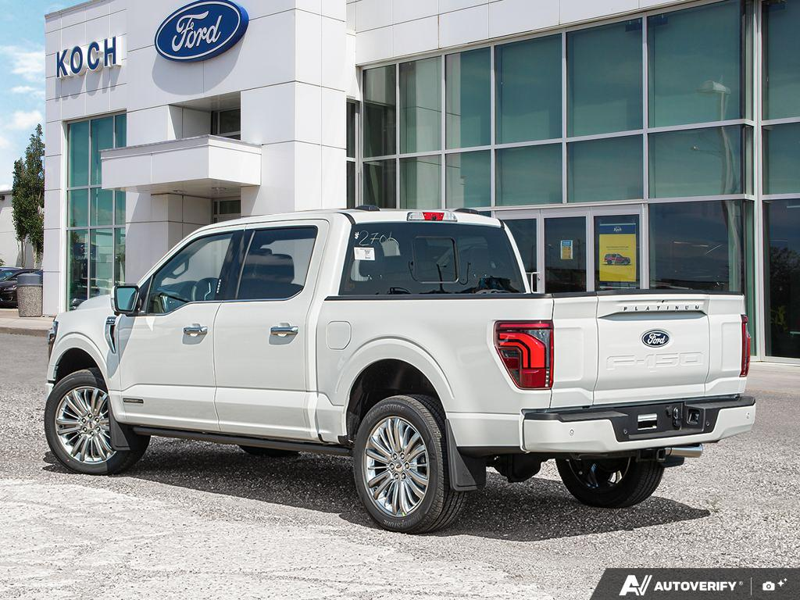 NEW 2026 Ford F-150 Platinum Plus - Star White Tri-coat Metallic Exterior / SMOKED TRUFFLE LTD LEATHER BUCKET SEATS Interior - $107,434 - Stock #E60939 - VIN 1FTFW7LD6TFB65438 - Photo 4