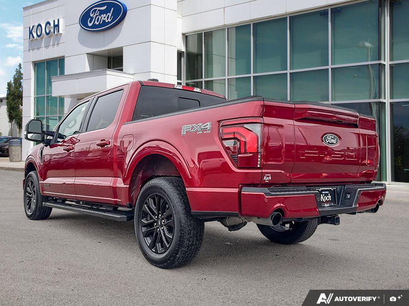 USED 2026 Ford F-150 LARIAT - Ruby Red Metallic Tinted Clearcoat Exterior / BLACK, ACTIVEX TRIMMED 40/CONSOLE/40 FRONT SEATS (B) Interior - $107,190 - Stock #EP4805 - VIN 1FTFW5LD8TFA44785 - Photo 4