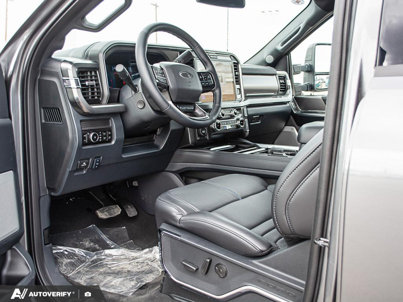 NEW 2026 Ford F-350 Super Duty Platinum - Carbonized Grey Metallic Exterior / BLACK ONYX/BLUE LEATHER Interior - $119,261 - Stock #D60444 - VIN 1FT8W3BMXTEE27115 - Photo 12
