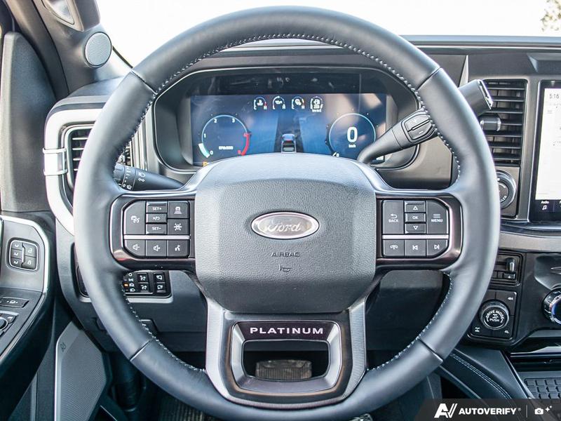 NEW 2026 Ford F-350 Super Duty Platinum Tremor - Carbonized Grey Metallic Exterior / BLACK ONYX/BLUE LEATHER Interior - $128,953 - Stock #E60491 - VIN 1FT8W3BM2TED99973 - Photo 14