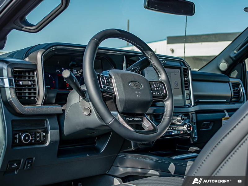 NEW 2026 Ford F-350 Super Duty Platinum Tremor - Glacier Gray Exterior / BLACK ONYX/BLUE LEATHER Interior - $128,693 - Stock #E60035 - VIN 1FT8W3BM4TEC29646 - Photo 13