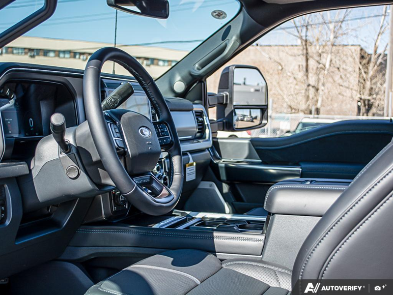 NEW 2026 Ford F-350 Super Duty Platinum Tremor - Glacier Gray Exterior / BLACK ONYX/BLUE LEATHER Interior - $128,753 - Stock #E60535 - VIN 1FT8W3BM7TEE28383 - Photo 13