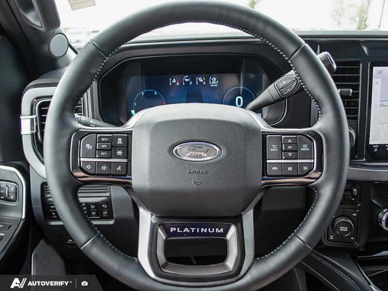 NEW 2026 Ford F-350 Super Duty Platinum - Carbonized Grey Metallic Exterior / BLACK ONYX/BLUE LEATHER Interior - $119,261 - Stock #D60444 - VIN 1FT8W3BMXTEE27115 - Photo 13