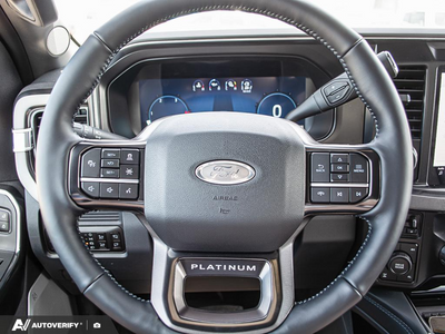 NEW 2026 Ford F-350 Super Duty Platinum - BLACK ONYX/BLUE LEATHER Interior - $125,291 - Stock #D60632 - VIN 1FT8W3BM1TED96420