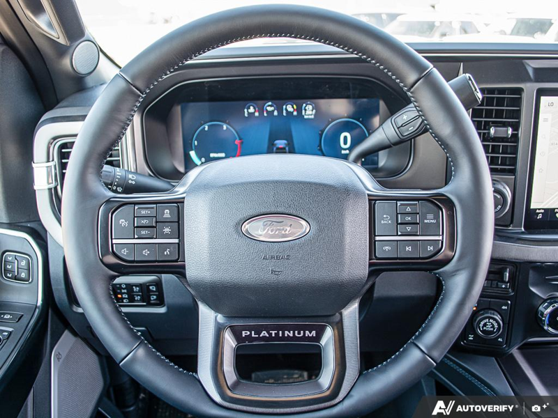 NEW 2026 Ford F-350 Super Duty Platinum Tremor - Glacier Gray Exterior / BLACK ONYX/BLUE LEATHER Interior - $128,753 - Stock #E60535 - VIN 1FT8W3BM7TEE28383 - Photo 14