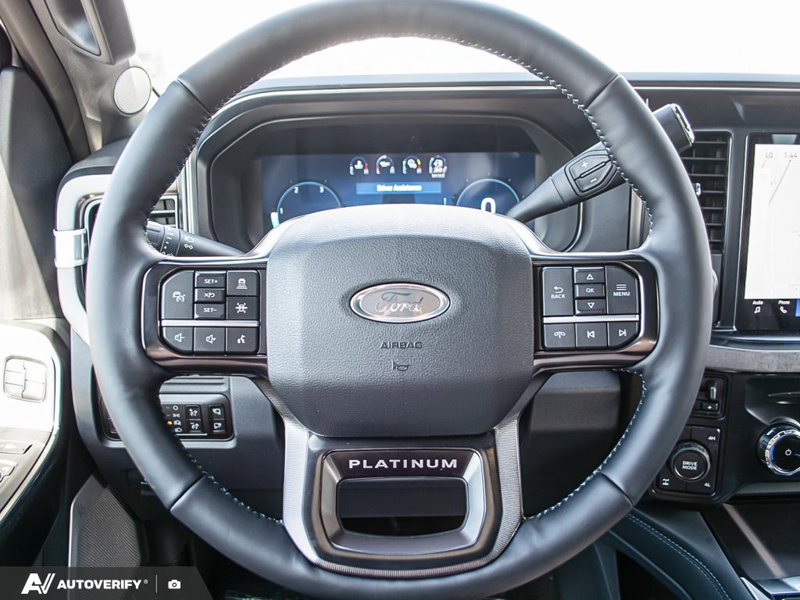 NEW 2026 Ford F-350 Super Duty Platinum - Star White Tri-Coat Exterior / BLACK ONYX/BLUE LEATHER Interior - $115,952 - Stock #D60597 - VIN 1FT8W3BT7TEE90714 - Photo 14