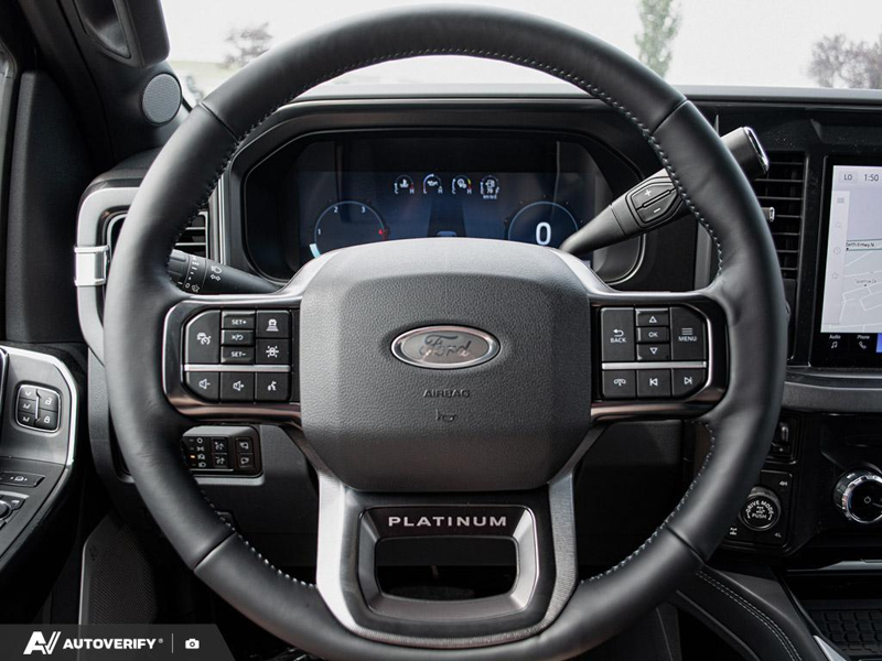 NEW 2026 Ford F-350 Super Duty Platinum - Agate Black Metallic Exterior / BLACK ONYX/PLATINUM BLUE, UNIQUE PLATINUM LEATHER 40/CONSOLE/40 Interior - $121,938 - Stock #D60753 - VIN 1FT8W3BMXTEE03297 - Photo 14