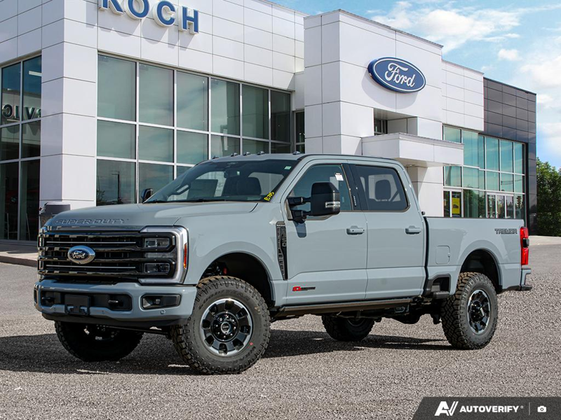 NEW 2026 Ford F-350 Super Duty Platinum Tremor - Glacier Gray Exterior / BLACK ONYX/BLUE LEATHER Interior - $128,193 - Stock #E60035 - VIN 1FT8W3BM4TEC29646 - Photo 1