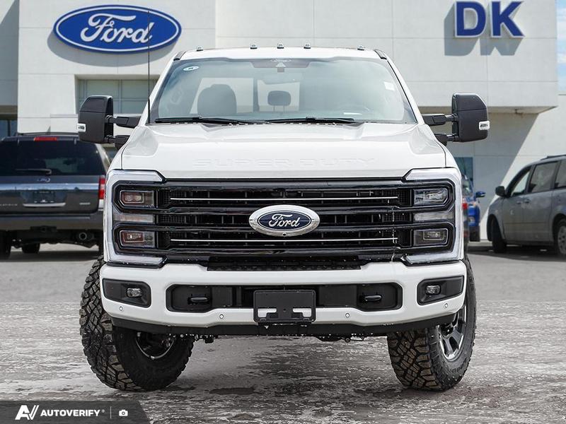 NEW 2026 Ford F-350 Super Duty Platinum - Star White Tri-coat Metallic Exterior / BLACK ONYX/BLUE LEATHER Interior - $131,716 - Stock #D60358 - VIN 1FT8W3BM1TEE07738 - Photo 2