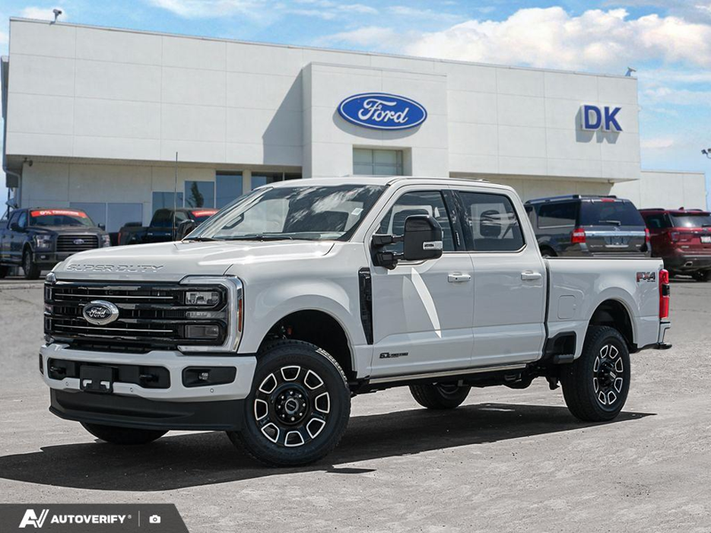 NEW 2026 Ford F-350 Super Duty Platinum - Star White Tri-Coat Exterior / BLACK ONYX/BLUE LEATHER Interior - $115,952 - Stock #D60597 - VIN 1FT8W3BT7TEE90714 - Photo 1