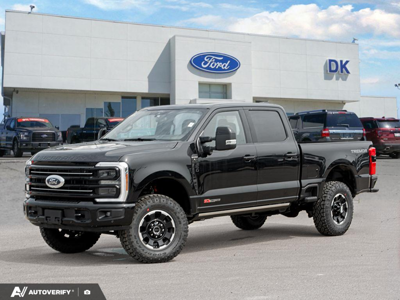 NEW 2026 Ford F-350 Super Duty Platinum - Agate Black Metallic Exterior / BLACK ONYX/PLATINUM BLUE, UNIQUE PLATINUM LEATHER 40/CONSOLE/40 Interior - $121,938 - Stock #D60753 - VIN 1FT8W3BMXTEE03297 - Photo 1