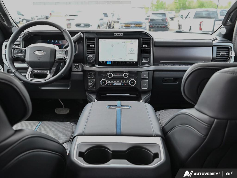 NEW 2026 Ford F-350 Super Duty Platinum Tremor - Agate Black Exterior / BLACK ONYX/BLUE LEATHER Interior - $124,453 - Stock #E60443 - VIN 1FT8W3BM7TED99614 - Photo 25