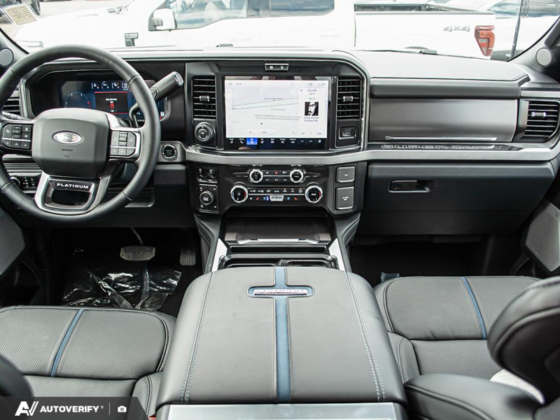 NEW 2026 Ford F-350 Super Duty Platinum - Carbonized Grey Metallic Exterior / BLACK ONYX/BLUE LEATHER Interior - $119,261 - Stock #D60444 - VIN 1FT8W3BMXTEE27115 - Photo 25