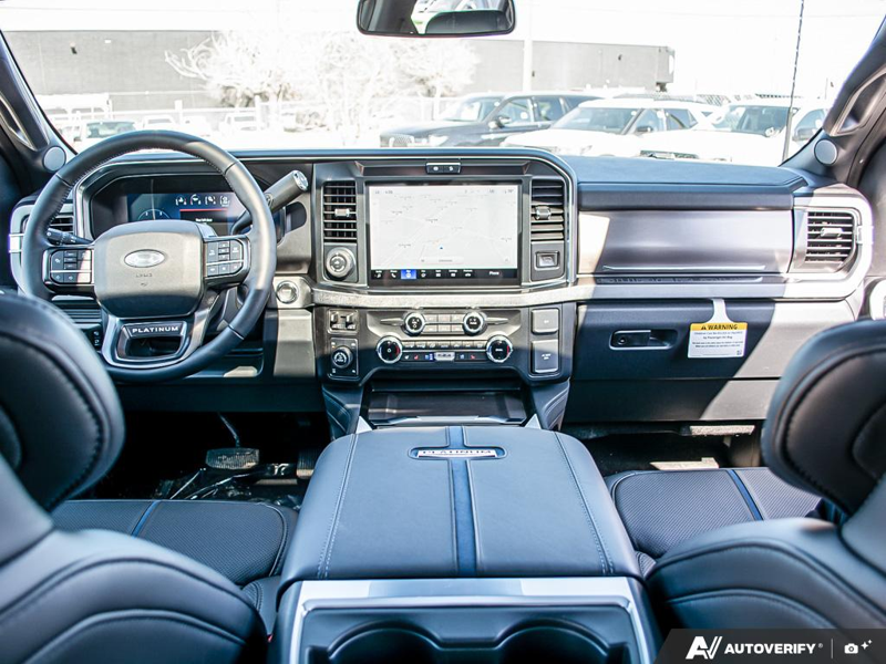 NEW 2026 Ford F-350 Super Duty Platinum Tremor - Glacier Gray Exterior / BLACK ONYX/BLUE LEATHER Interior - $128,753 - Stock #E60535 - VIN 1FT8W3BM7TEE28383 - Photo 26