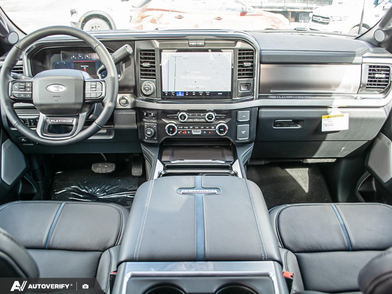 NEW 2026 Ford F-350 Super Duty Platinum - Carbonized Grey Metallic Exterior / BLACK ONYX/BLUE LEATHER Interior - $121,061 - Stock #D60348 - VIN 1FT8W3BT2TEE05424 - Photo 26