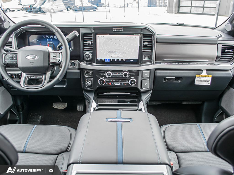 NEW 2026 Ford F-350 Super Duty Platinum - Star White Tri-coat Metallic Exterior / BLACK ONYX/BLUE LEATHER Interior - $130,416 - Stock #D60358 - VIN 1FT8W3BM1TEE07738 - Photo 26