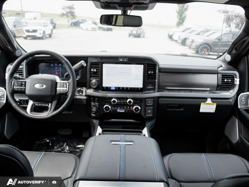 NEW 2026 Ford F-350 Super Duty Platinum - Agate Black Metallic Exterior / BLACK ONYX/PLATINUM BLUE, UNIQUE PLATINUM LEATHER 40/CONSOLE/40 Interior - $121,938 - Stock #D60753 - VIN 1FT8W3BMXTEE03297 - Photo 26