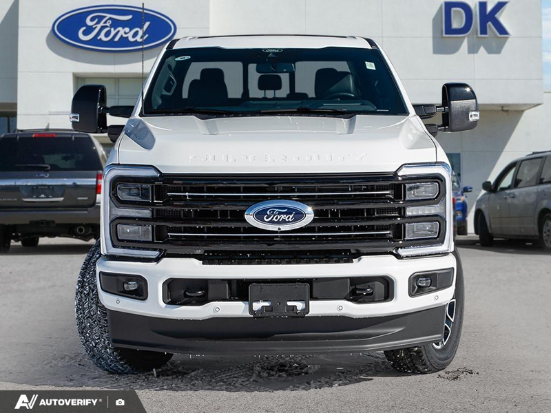 NEW 2026 Ford F-350 Super Duty Platinum - Star White Tri-coat Metallic Exterior / BLACK ONYX/BLUE LEATHER Interior - $121,261 - Stock #D60313 - VIN 1FT8W3BT6TED95352 - Photo 2