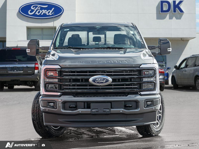 NEW 2026 Ford F-350 Super Duty Platinum - Carbonized Grey Metallic Exterior / BLACK ONYX/BLUE LEATHER Interior - $121,061 - Stock #D60348 - VIN 1FT8W3BT2TEE05424 - Photo 2
