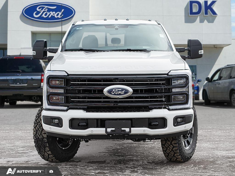 NEW 2026 Ford F-350 Super Duty Platinum - Star White Tri-coat Metallic Exterior / BLACK ONYX/BLUE LEATHER Interior - $130,416 - Stock #D60358 - VIN 1FT8W3BM1TEE07738 - Photo 2