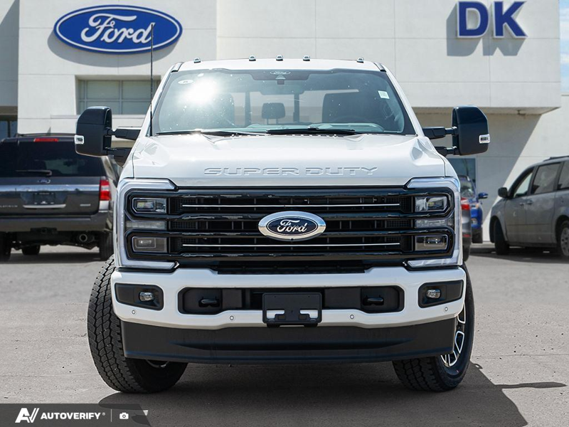 NEW 2026 Ford F-350 Super Duty Platinum - Star White Tri-coat Metallic Exterior / BLACK ONYX/BLUE LEATHER Interior - $120,391 - Stock #D60632 - VIN 1FT8W3BM1TED96420 - Photo 2