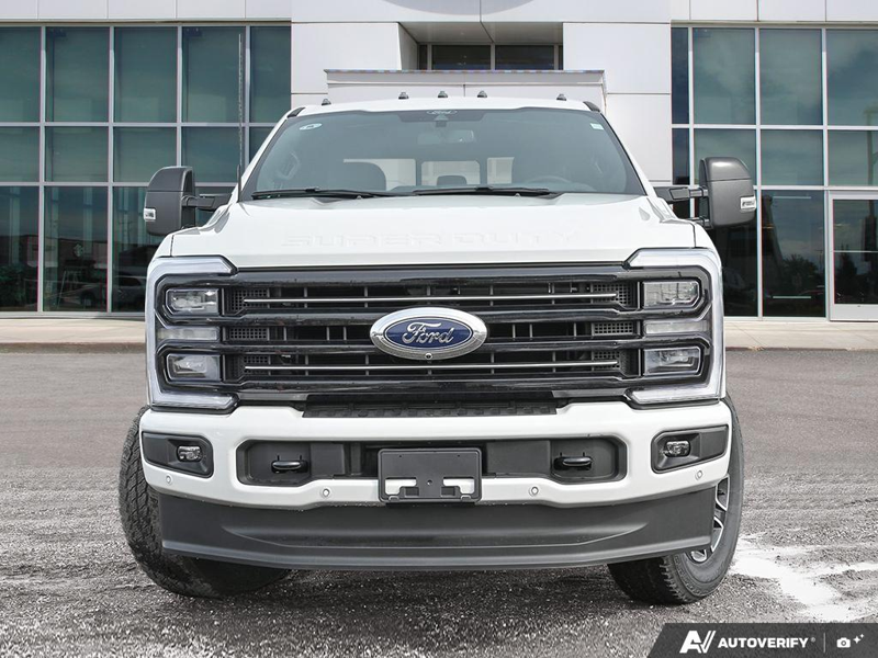 NEW 2026 Ford F-350 Super Duty Platinum - Star White Tri-coat Metallic Exterior / BLACK ONYX/BLUE LEATHER Interior - $116,043 - Stock #E60392 - VIN 1FT8W3BT6TED89079 - Photo 2