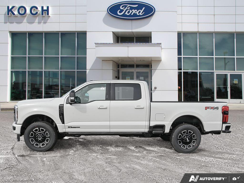NEW 2026 Ford F-350 Super Duty Platinum - Star White Tri-coat Metallic Exterior / BLACK ONYX/BLUE LEATHER Interior - $116,043 - Stock #E60392 - VIN 1FT8W3BT6TED89079 - Photo 3