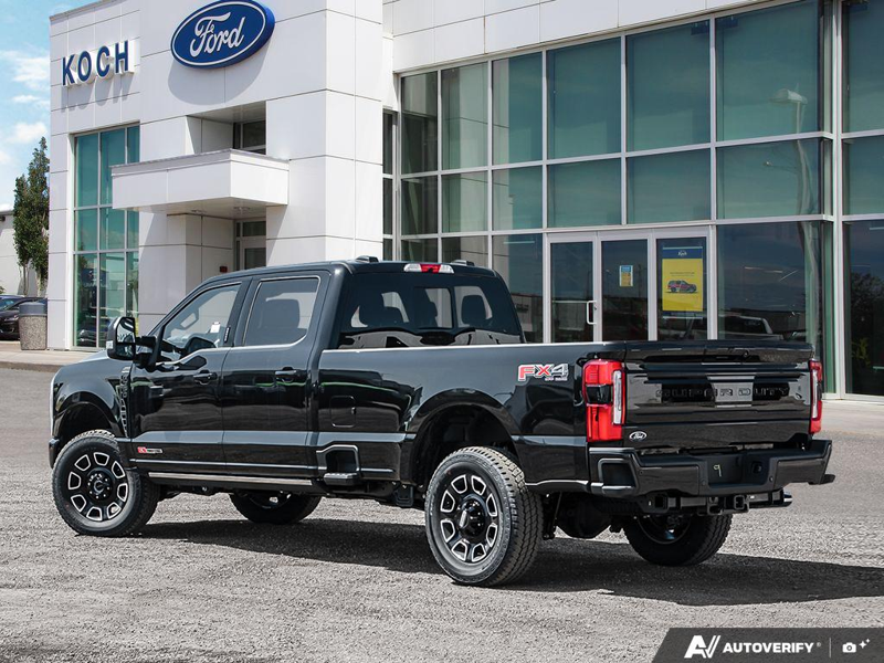 NEW 2026 Ford F-350 Super Duty Platinum Long Box - Agate Black Exterior / BLACK ONYX/BLUE LEATHER Interior - $124,898 - Stock #E60376 - VIN 1FT8W3BM2TED95941 - Photo 4