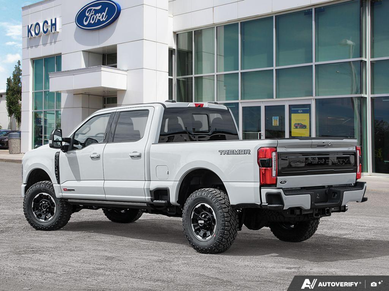NEW 2026 Ford F-350 Super Duty Platinum Tremor - Avalanche Exterior / BLACK ONYX/BLUE LEATHER Interior - $127,453 - Stock #E60547 - VIN 1FT8W3BMXTEE28748 - Photo 4
