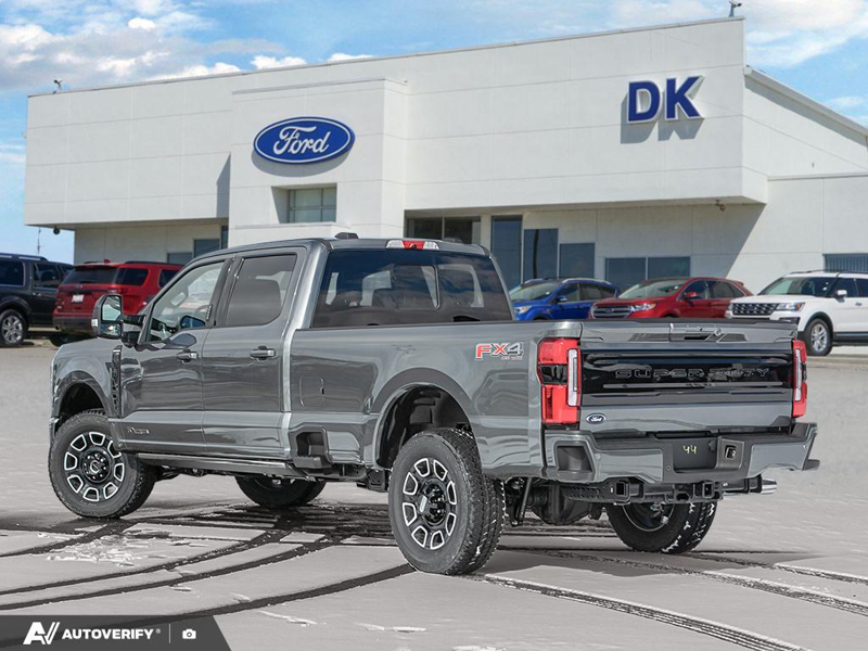 NEW 2026 Ford F-350 Super Duty Platinum - Carbonized Grey Metallic Exterior / BLACK ONYX/BLUE LEATHER Interior - $121,061 - Stock #D60348 - VIN 1FT8W3BT2TEE05424 - Photo 4