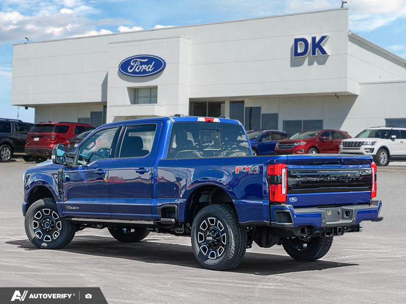NEW 2026 Ford F-350 Super Duty Platinum - Argon Blue Metallic Exterior / BLACK ONYX/BLUE LEATHER Interior - $115,636 - Stock #D60599 - VIN 1FT8W3BT6TEE88940 - Photo 4