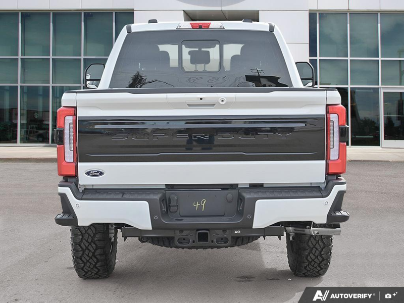 NEW 2026 Ford F-350 Super Duty Platinum Tremor - Star White Tri-coat Metallic Exterior / BLACK ONYX/BLUE LEATHER Interior - $127,253 - Stock #E60436 - VIN 1FT8W3BM9TEE06076 - Photo 5