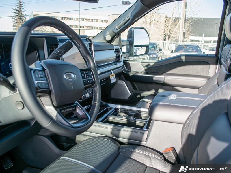 NEW 2026 Ford F-450 Super Duty Platinum - Glacier Gray Exterior / BLACK ONYX/BLUE LEATHER Interior - $136,288 - Stock #E60276 - VIN 1FT8W4DM7TED94268 - Photo 13