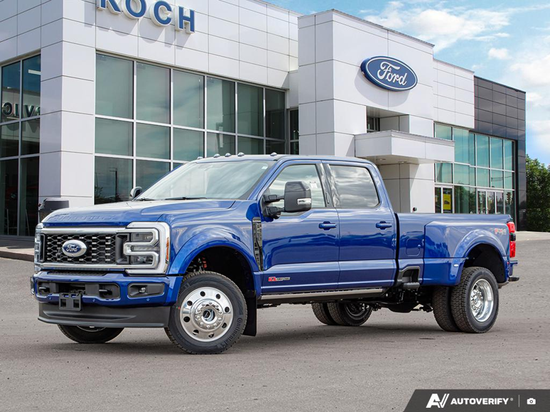 NEW 2026 Ford F-450 Super Duty Platinum - Argon Blue Metallic Exterior / BLACK ONYX/BLUE LEATHER Interior - $132,183 - Stock #E60043 - VIN 1FT8W4DM9TEC04583 - Photo 1