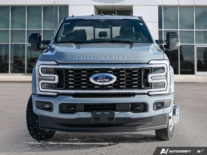 NEW 2026 Ford F-450 Super Duty Platinum - Glacier Gray Exterior / BLACK ONYX/BLUE LEATHER Interior - $136,288 - Stock #E60276 - VIN 1FT8W4DM7TED94268 - Photo 2