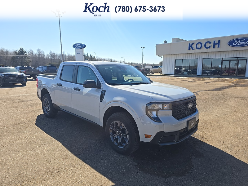 NEW 2026 Ford Maverick XLT - Crystal White Tricoat Exterior / BLACK LEATHER Interior - $45,040 - Stock #A26140 - VIN 3FTTW8JA7TRA71122 - Photo 1