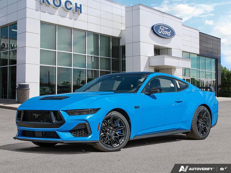 NEW 2026 Ford Mustang GT Premium - Grabber Blue Metallic Exterior / BLACK ONYX LEATHER Interior - $75,934 - Stock #E60164 - VIN 1FA6P8CF2T5403625 - Photo 1