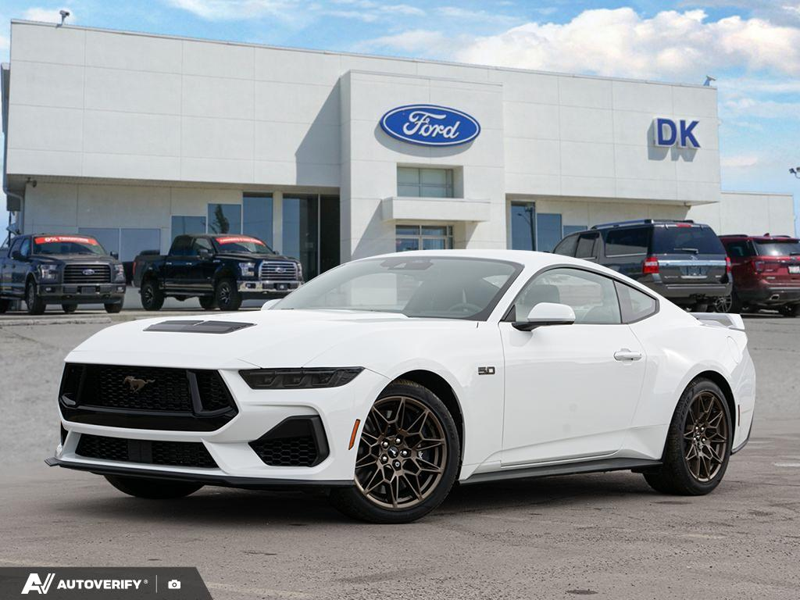 NEW 2026 Ford Mustang GT - Oxford White Exterior / BLACK ONYX CLOTH Interior - $61,999 - Stock #D60195 - VIN 1FA6P8CFXT5404604 - Photo 1