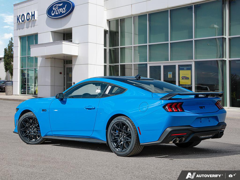 NEW 2026 Ford Mustang GT Premium - Grabber Blue Metallic Exterior / BLACK ONYX LEATHER Interior - $69,443 - Stock #E60164 - VIN 1FA6P8CF2T5403625 - Photo 4