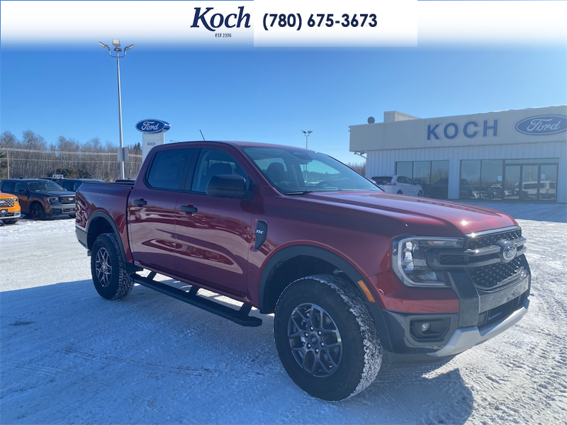 NEW 2026 Ford Ranger XLT - Ruby Red Tri-coat Metallic Exterior / BLACK ONYX XLT CLOTH Interior - $53,595 - Stock #A26074 - VIN 1FTER4HHXTLE09039 - Photo 1